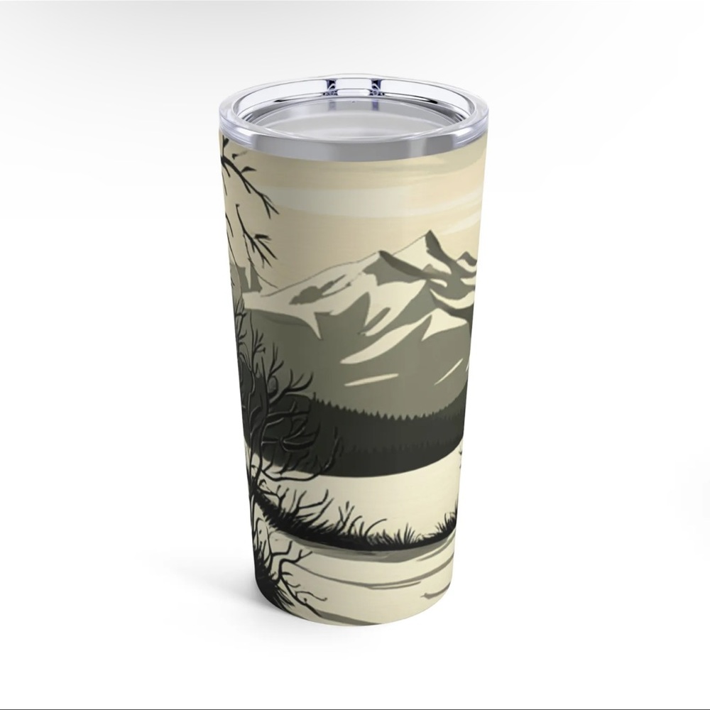 Winter vintage framed art tumbler